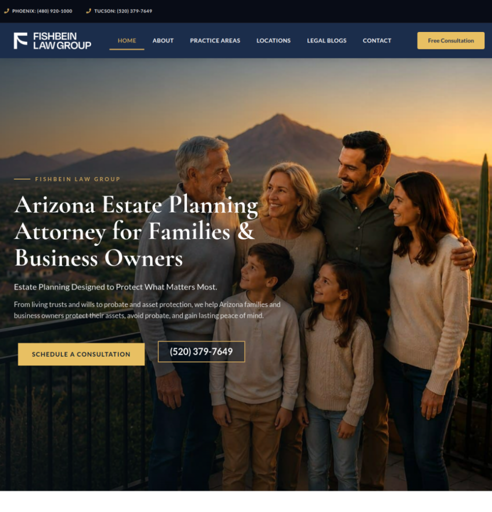 Fishbein Law Group website homepage